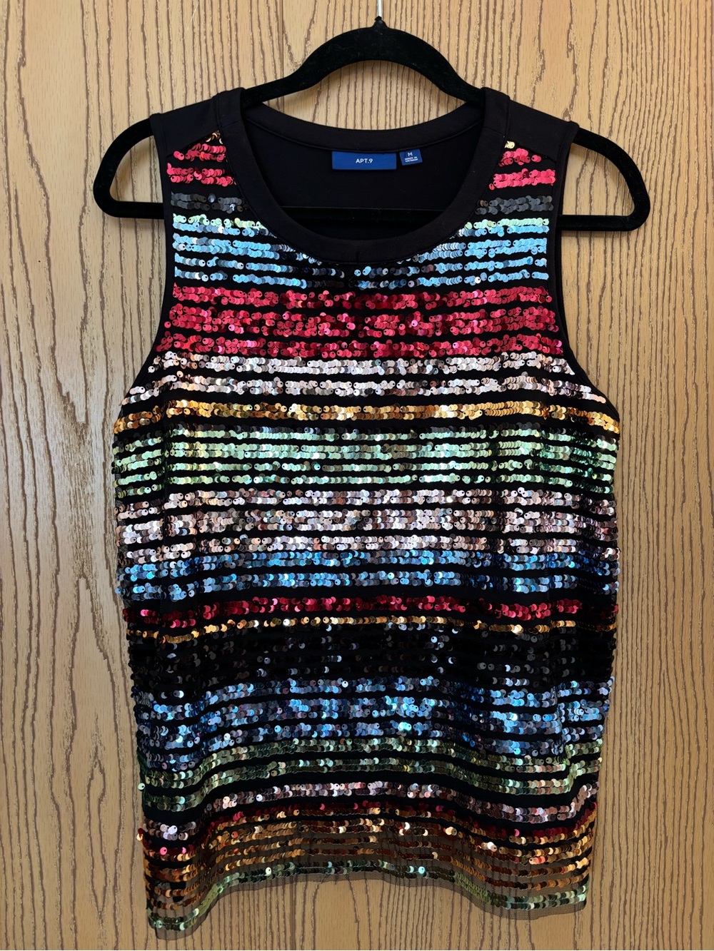 Apt. 9 Colorful & Sparkly Sequined Tank Top